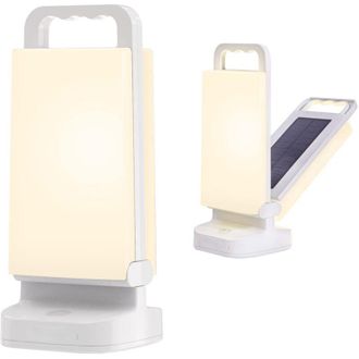 Elle L&aacute;mpara Solar Recargable Para Camping, Linterna Port&aacute;til Con Brillo Ajustable, Bater&iacute;a Externa De 4400 Mah, Luz Led Impermeable Ipx4 Para Camping, Pes