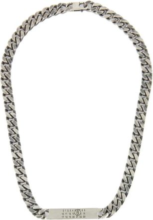 Maison Margiela Ketting met Handtekening Nummers Zilver - Heren - Kettingen - Grijs - ONE Size - Accessoires