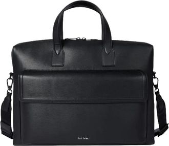 Paul Smith Business Folio Saffiano - Heren - Laptoptassen - Zwart - ONE Size - Leer - Tassen