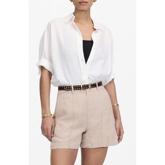 Madewell Linen Trouser Shorts in Oat Color Linen at Nordstrom Rack, Size 10