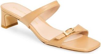 Stuart Weitzman Baby Babette Slide Sandal in Adobe Smooth Calf at Nordstrom, Size 10.5