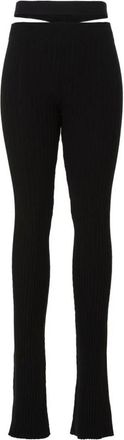 ADĀMO Andrea Adamo Geribbelde Skinny Broek - Dames - Skinny broeken - Zwart - S - Broeken
