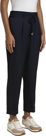 PESERICO Cropped broek - Dames - Vrijetijds broeken - Blauw - 2XL - Broeken