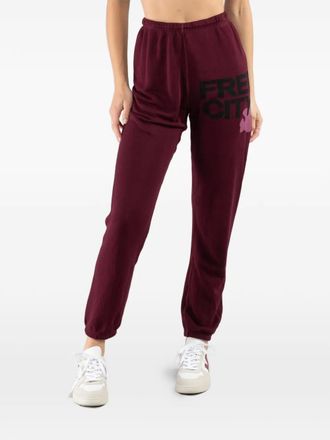 Freecity print track pants - Red