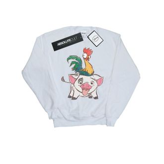 Disney Heren Moana Hei Hei en Pua Sweatshirt (Wit)
