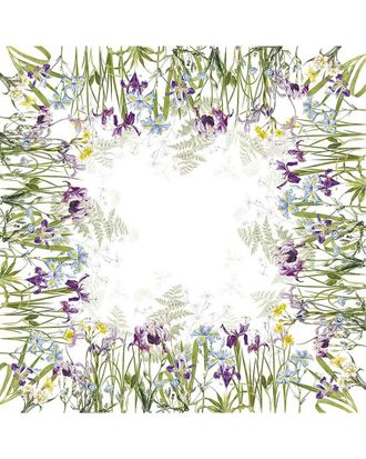 GARNIER-THIEBAUT Iris Dhiver Blanc French Tablecloth