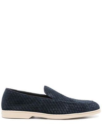 Doucal's Navy Blue Slip-on Loafers