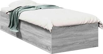 vidaXL Estructura De Cama De Suelo Sonoma Gris 80 X 200 Cm Vidaxl