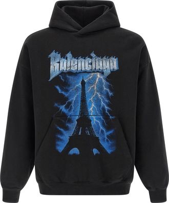 Balenciaga Black Cotton Mens Sweatshirt
