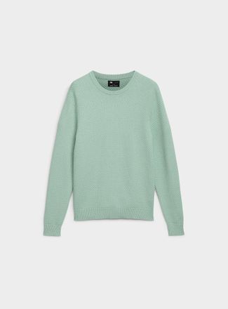 Le 31 Mens Diamond-textured sweater
