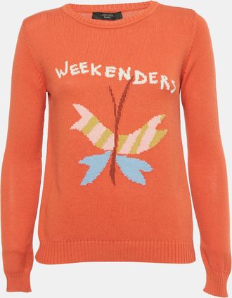 Max Mara Orange Logo Knit Sweater