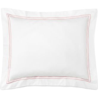 SFERRA Grande Hotel Boudoir Sham in White/pink at Nordstrom, Size Standard