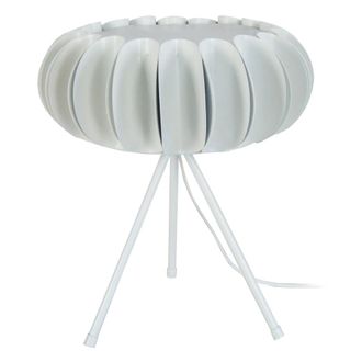 Tosel L&aacute;mpara de mesametal Alt.35cm blanco Pantalla: blanco o