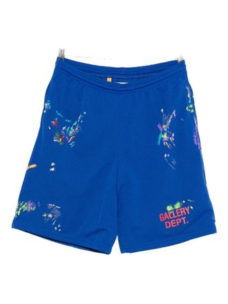 Gallery Dept. x Josu&eacute; Thomas painted track shorts - Blu