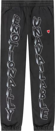 Emotionally Unavailable Pantaloni sportivi con logo ricamato - Nero