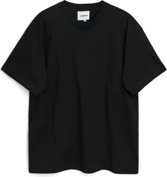 Soulland KAI T-shirt met kralen - unisex - T-shirts - Zwart - 2Xs/Xs - Katoen - Tops
