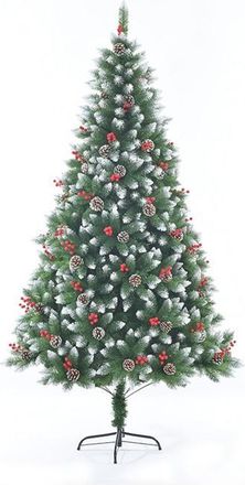 OEM &Aacute;rbol De Navidad Nevado Con Pi&ntilde;as Starrylights 210 Cm X 128 Cm - Lujoso, Denso Y Natural