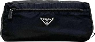 Prada Pre-owned Pouch - Dames - Vintage Accessoires - Zwart - ONE Size - Nylon - Vintage