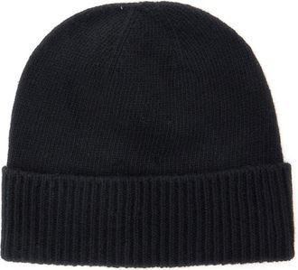 Vivienne Westwood Unisex Black Cashmere Beanie With Orb Patch Hat