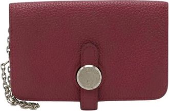 Herm&egrave;s Pre-owned Mini Bags, female, Purple, Size: ONE SIZE Pre-owned Dogon Togo 2way Coin Case