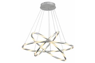 Reality Lampada Sospesa Led Twister Reality 3 Anelli Cromo 60w