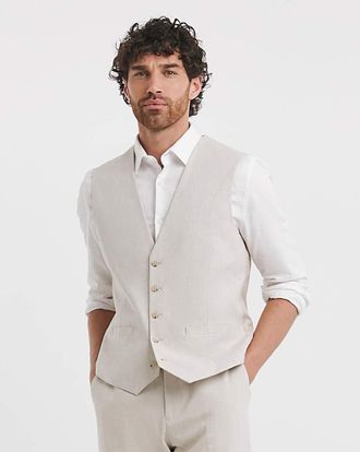 Jacamo Linen Blend Waistcoat