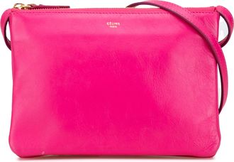 Celine Tweedehands kleine lamsleren Trio schoudertas