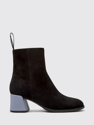 Camper Twins Suede Ankle Boots with Side Zip and Medium Heel
