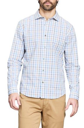 Billy Reid Hutcheson Tattersall Plaid Button-Up Shirt in Blue Multi at Nordstrom, Size Xx-Large