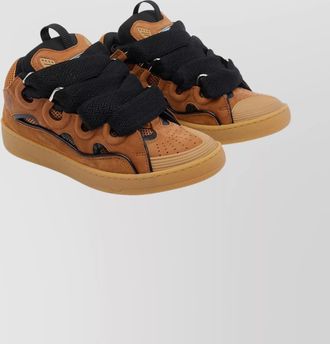 Lanvin suede leather low-top sneakers