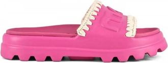 Mou EVA Slide Sandaal Fuchsia Gehaakt - Dames - Sandalen - Roze - 40 EU - Su&egrave;de - Schoenen