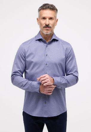 Eterna Langarmhemd ETERNA SLIM FIT, Herren, Gr. 39, Normalgr&ouml;ssen, blau, Twill, 100% Baumwolle, schmal, Manschette, Hemden Langarmhemd, EASY IRON (b&uuml;gelleich