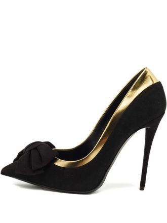 Giuseppe Zanotti Su&egrave;de pumps met strikdetail - Zwart