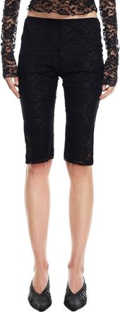 Lioness Babydoll Lace Capri Pants in Noir at Nordstrom, Size X-Small