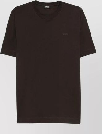 Ermenegildo Zegna logo crewneck t shirt short sleeves