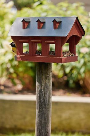 Terrain Covered Bridge Reclaimed Barn Wood Bird Feeder