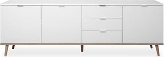 Les Tendances Les Tendances - Credenza Bassa 3 Porte 2 Ripiani 3 Cassetti L200 cm - Copenhague