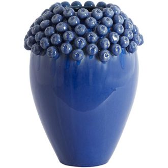 Light & Living Light & Living Lovro Jarr&oacute;n Cer&aacute;mica Azul Oscuro - &Oslash;32x43,5 Cm