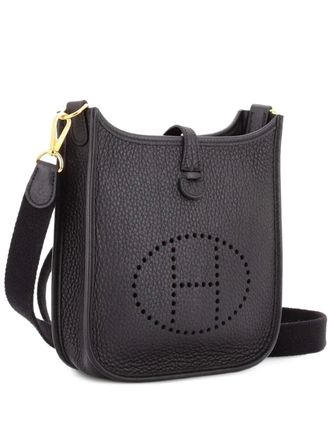 Herm&egrave;s Evelyne Bag Gen III Clemence TPM crossbody bag - women - Calf Leather - One Size - Black
