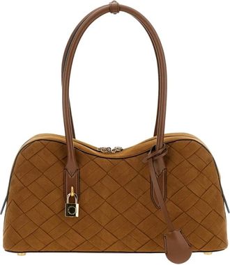 Stella McCartney Ryder Geweven Schoudertas - Dames - Schoudertassen - Bruin - ONE Size - Leer - Tassen