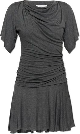 Isabel Marant Kleedjes, Dames, Grijs, XS, Leer, Raima Jurk