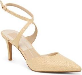 Dolce Vita Eliora Pointed Toe Ankle Strap Pump in Light Natural Raffia at Nordstrom Rack, Size 9.5