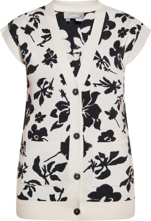 Usha Slipover Dames wol wit zwart