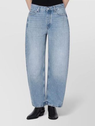 Anine Bing denim straight-leg trousers