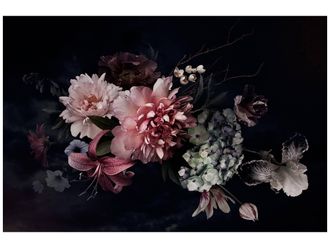 Schubiger M&ouml;bel Digitaldruck auf Glas Bl&uuml;ten in Purpurrot 2