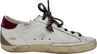 Golden Goose Super-Star Sneakers in White Leather