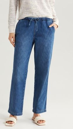 Marine Layer Drawstring Jeans in Medium Wash at Nordstrom, Size X-Small