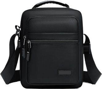 Generic Compatible For Men Oxford Crossbody Bag Single Shoulder Bags Big Capacity Storage Fashion Multi-Pockets(Black)