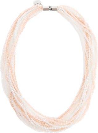 Saachi Multi Strand Beaded Necklace in White at Nordstrom Rack