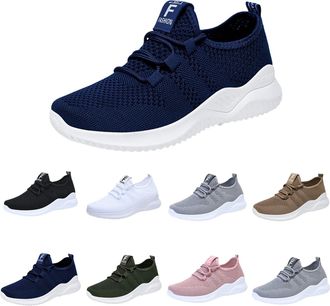 Generic Womens Comfort Walking Shoes Size 5.5, Lightweight Breathable Mesh Sneakers Orthopedic Running Training Shoes Soft Comforble Slip On Trainers with Arc